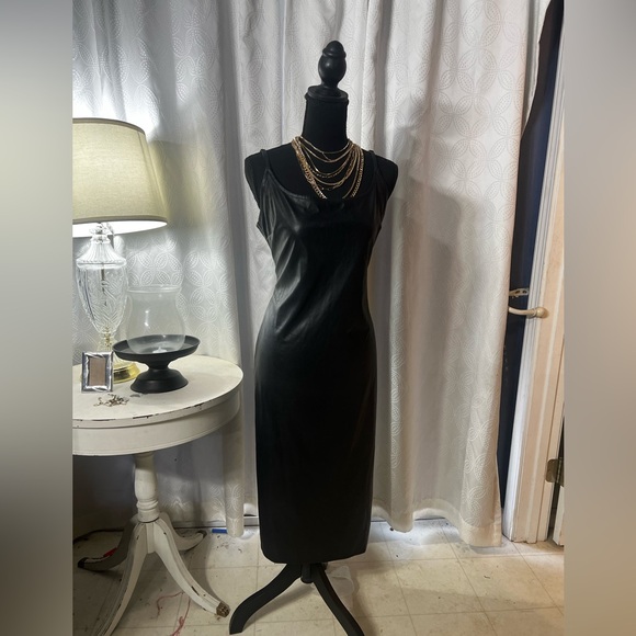 NWOT Wild Fable Black Midi Dress - Picture 2 of 5